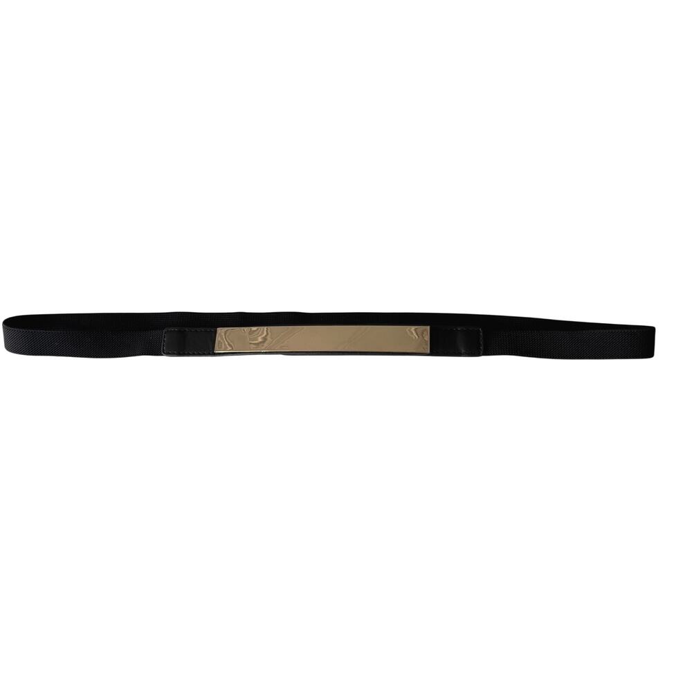 Y2K black w/Gold design unique art deco sleek chic retro sz M stretchy modern